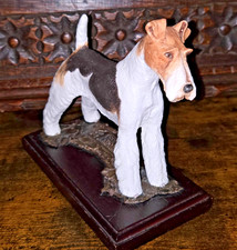 VINTAGE ALBANY CHINA WIRE FOX TERRIER DOG - 50 ANNI PEDIGREE PETFOODS 1985