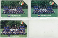 TESSERE TELEFONICHE 1991 ITALIA 90 FORMAZIONE ITALIA 3 SCHEDE USATE