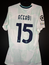 maglia Acerbi Inter worn issued champions league shirt third 2022-23 jersey map