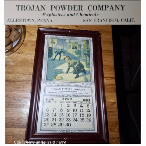 Calendario 1924 incorniciato