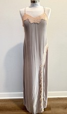 Abito lungo slip Zara grigio