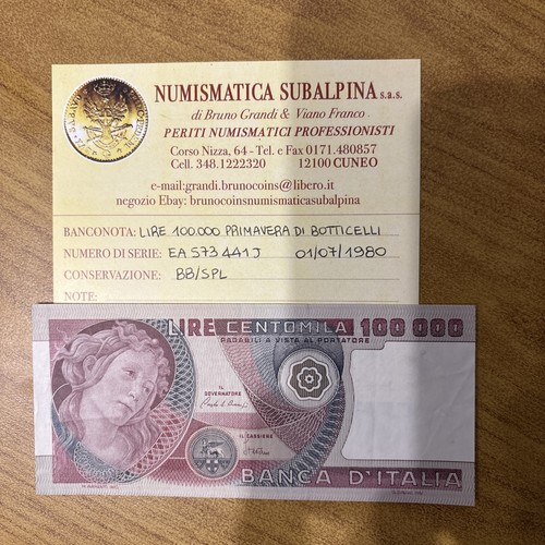 Banconota lire 100000 - banconota,