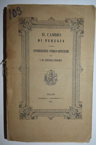 Cambio perugia ediz 1854 - cambio, di