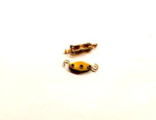 Coppia 2 Pz Carrucola doppio gancio ottone 13 x 4 mm accessori modellismo navale