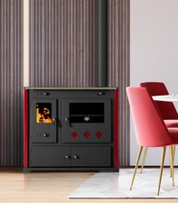 Cucina Stufa a Legna  con Forno Ghisa Top - Praktic Lux Eco - 9.5 kw