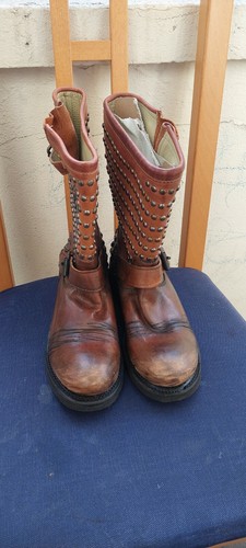 Stivale biker cenere caviglia - stivale,