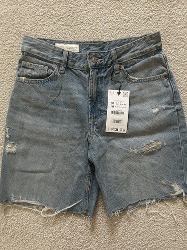 Bermuda zara basic con strappi - bermuda,