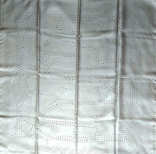 Foulard Hermes Punching Perforee QUADRIGE 90 Cm Seta Grigia Buco Cavallo Carre