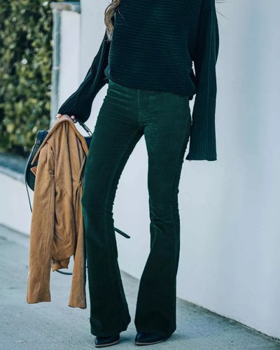 Pantaloni donna eleganti - pantaloni, verde