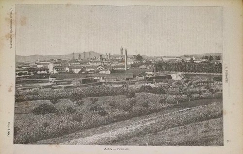 Piemonte alba panorama - piemonte.,