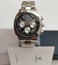 OROLOGIO SPORTIVO NUOVO CON SCATOLA TYBERLEY TB5051 RETRO CHRONO REVERSE PANDA SEIKO VD53 ZAFFIRO