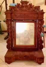 Specchiera '800 noce lastronata unica antichità design dressing table