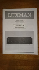 Luxman LV-111 / 110 Manuale di istruzioni Operating Instuctions Manual