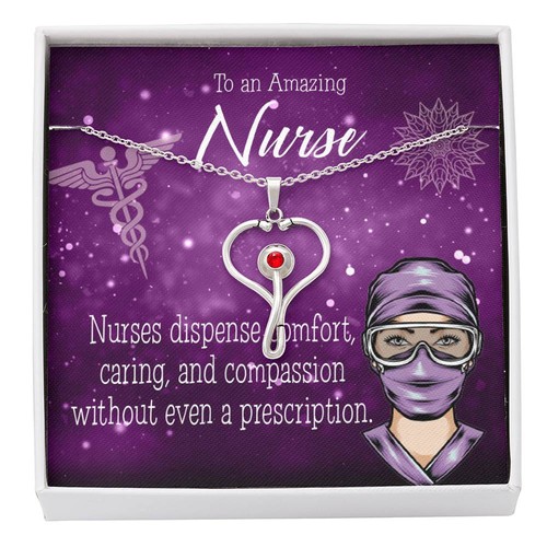 Collana infermiera caduceo - infermiera, rn