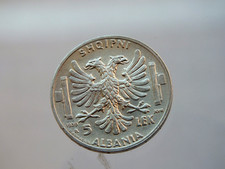 vittorio emanuele III albania lek 5 1939 SILVER FDC ROMA IL PREZZO LO FATE VOI