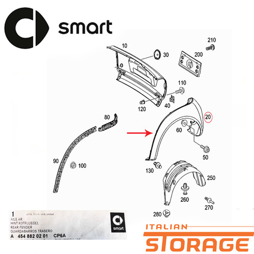 Smart forfour 454 parafango - forfour,