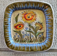 Elio Schiavon (1925-2004)  Italy Vintage piatto decorato a mano cm.37,00