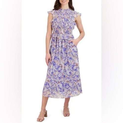 Abito corpetto floreale smock