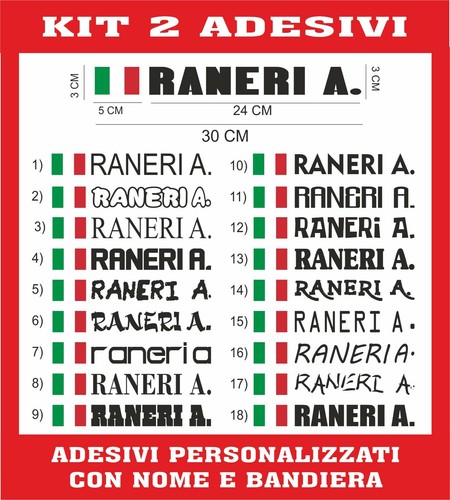Adesivi nome bandiera - adesivi,