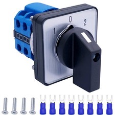 Universale Commutatore a Camma Rotante Commutatore 3 Posizioni 8 Terminali 20A