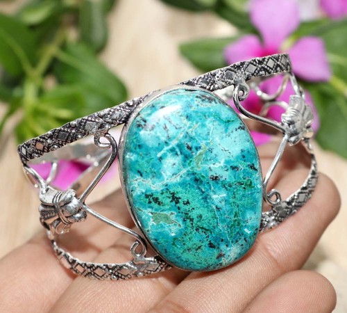 Enorme bracciale crisocolla - bracciale,