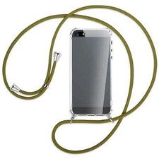 Collana per Apple iPhone 5, 5S, SE cachi (A) Cover Custodia con Cordoncino Corda