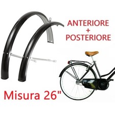 Coppia Parafanghi ACCIAIO BICICLETTA Classica tipo Olanda Olandesina Misura 26"
