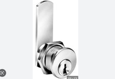 Serratura a Cilindro Leva Dritta Ottone Cromato mm. 15x25 Meroni