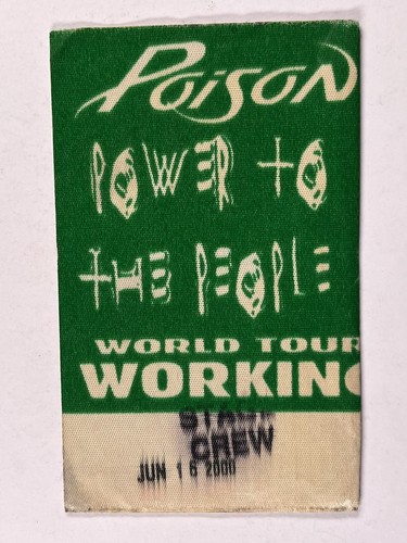 Poison backstage pass - poison,