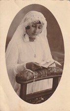 B4 - Foto Photo Fotografia  Fotocartolina Anni 20 - Bambina Comunione Cresima