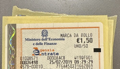 Marca bollo euro nuova - 1,5,