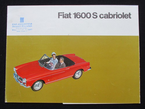 Fiat 1600 cabriolet osca - s, ca