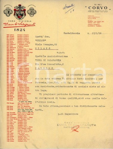 1956 palermo casteldaccia - -,