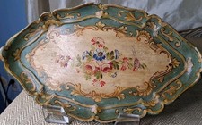 Vassoio ovale in legno vintage