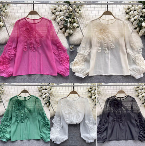 Blusa chiffon trasparente - blusa,