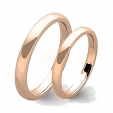 Coppia di fedi in oro rosa 9