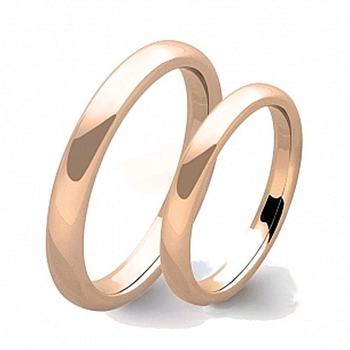 Coppia fedi oro rosa 9 - di,