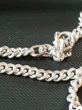 LUNGA COLLANA  ARGENTO 835  MAGLIA GOURMETTE UNO A ERRE  VINTAGE CM 75 Bella !!!