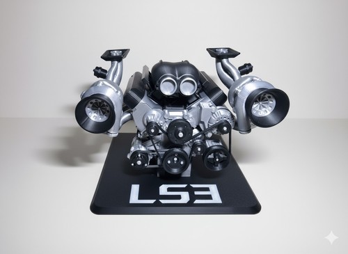 Modello motore chevrolet - motore, ls3
