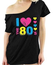 T shirt donna anni 80 i love
