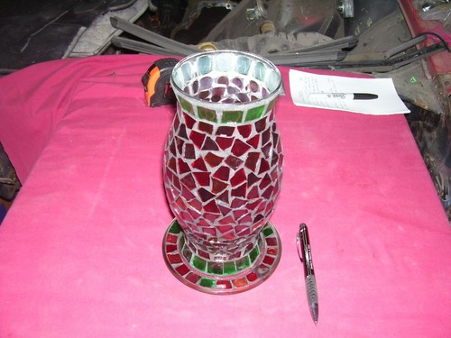 Vaso candela mosaico - , da