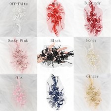 Sposa Sera Abito Pizzo Applicazione Perline Ricamo Costume Craft Fai Motivo 1PC