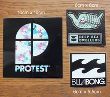 3 adesivi sticker Billabong protesta appendere sciolti surf windsurf kiteboard