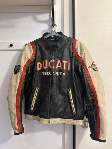 Giacca pelle moto ducati - pelle,
