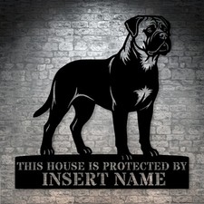 Insegna in metallo nome cane