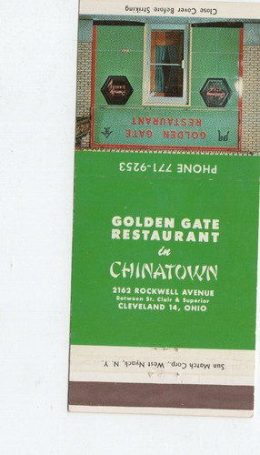 Vintage matchcover golden - vintage,