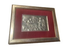 ? Bassorilievo Calco Lamina Argento A. Genio Lumen Arpa Angelo Vintage Anni 70