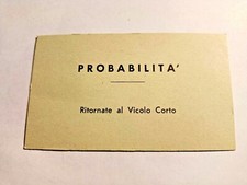 MONOPOLI PEZZI RICAMBIO VINTAGE PROBABILITA' Ritornate al Vicolo Corto