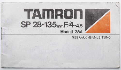 Tamron manuale istruzioni - di,