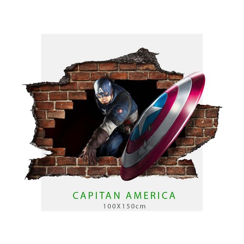 Capitan america adesivo - adesivo, murale
